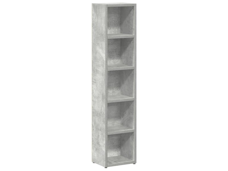  Lot de 2 armoires à cd de rangement 21 x 16 x 93,5 cm style moderne finition mate en bois gris béton 02_0047745  - Conforama B