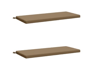 Lot de 2 coussins de banc, coussins d'assise soest 100 % polyester taupe cf57461