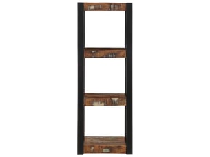 Étagère flottante, etagère murale, étagère suspendue multicolore 35x35x100cm bois massif récupération cf42584
