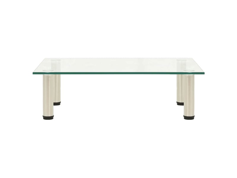  Meuble tv moderne, banc tv transparent 60x35x17 cm verre trempé  - Conforama A