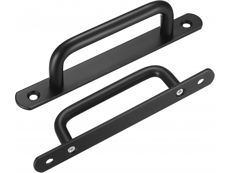  Poignées coulissantes pour portes de grange, placards et portes de grange, couleur noire (180 mm)  - Conforama B