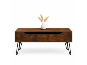 Table basse rectangulaire coloris marron VLIVRA - 50 cmx95 cm