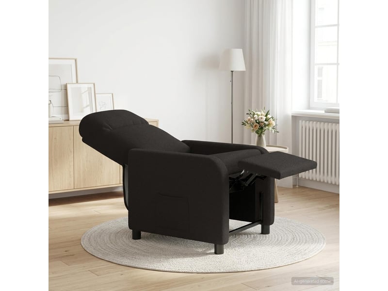  Vidaxl fauteuil inclinable noir bouclé  - Conforama B