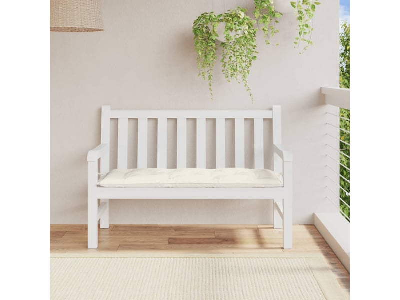  Coussin de banc de jardin, coussin d'assise crème mélangé 120x50x7 cm tissu cf52718  - Conforama C