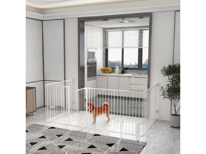  Enclos pour petits animaux - pliable - plastique - blanc - pour chambre d’enfant 154x154x90cm - Conforama C