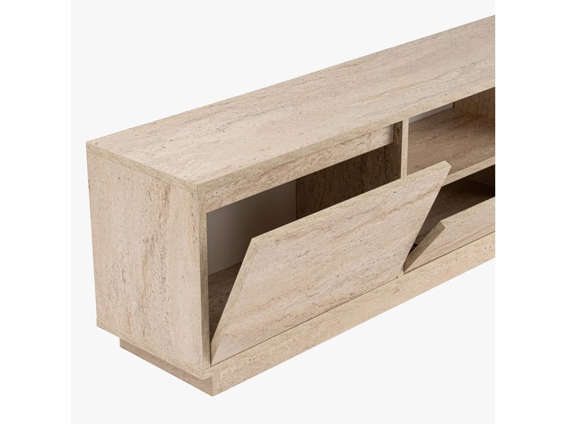  Meuble tv 3 portes 1 niche beige  - Conforama C