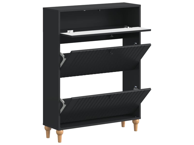  Meuble à chaussure, cabinet à chaussures alkmaar 78x24x103 cm bois d'ingénierie shl3773  - Conforama C
