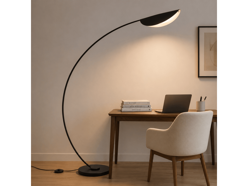  Lampadaire arqué feuillage – éclairage 3 couleurs ASLED-662 - Conforama C