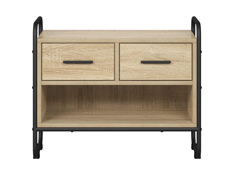  Meuble tv, banc tv 60x30x50 cm chêne sonoma bois d'ingénierie  - Conforama D