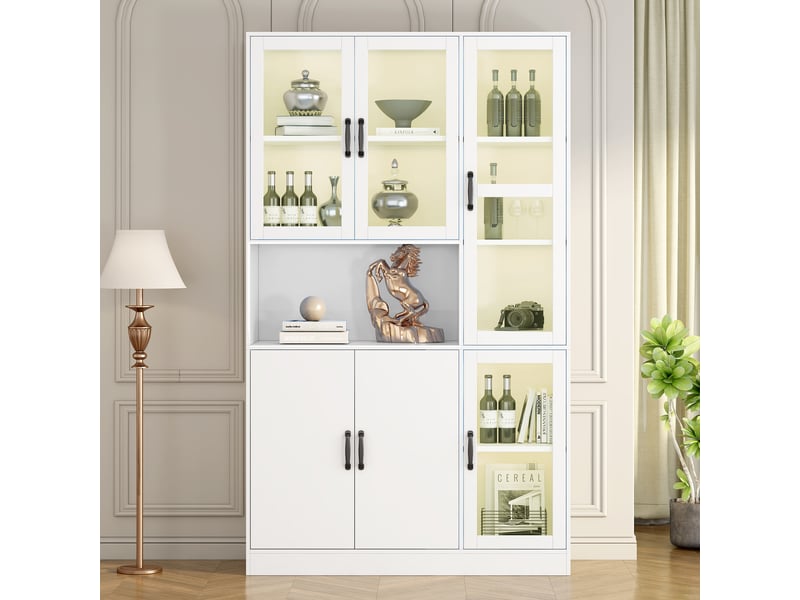  Colonne de cuisine, 120x40x200 cm, blanc cao-N625P488094095096W-NEW - Conforama B