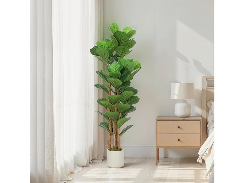  Arbre à figuiers artificiel avec 71 feuilles pour un vert naturel tout au long de l'année  - Conforama B
