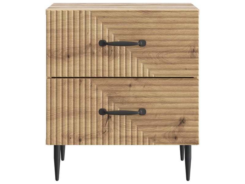  Table de chevet 2 pièces chêne artisanal 43 x 34,5 x 47,5 cm  - Conforama E