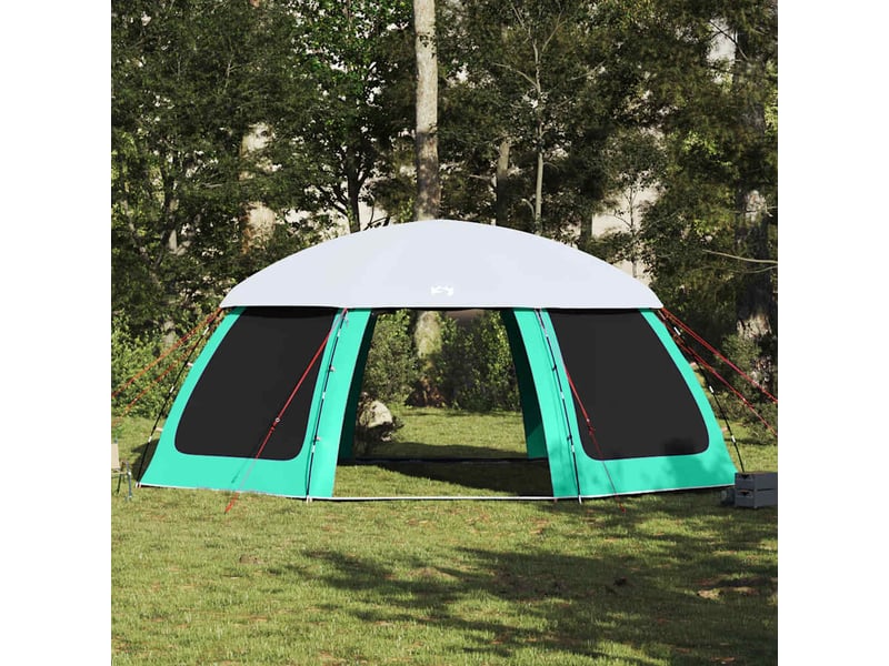 Tente piscine toit amovible parois maille vert d'eau 690x690 cm - Conforama D