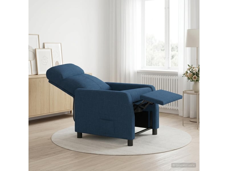 Vidaxl fauteuil inclinable bleu tissu - Conforama B