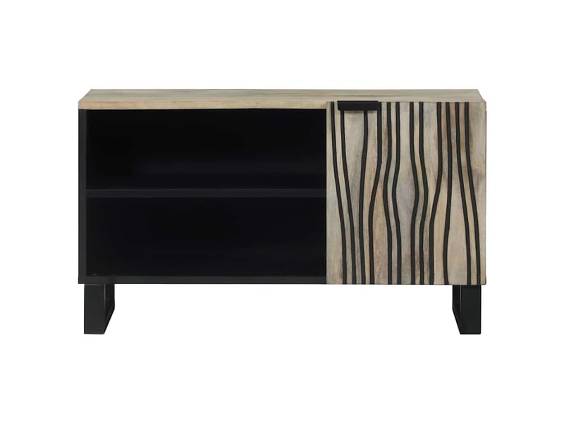  Meuble tv moderne, banc tv 80x33x46 cm blanc bois d'ingénierie shl90386  - Conforama C