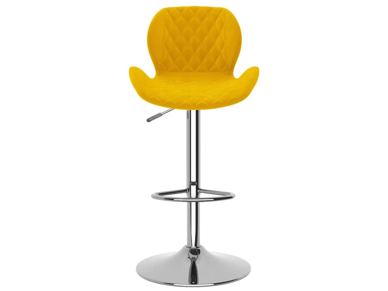  Lot de 2 tabouret de bar, chaise de bar jaune moutarde velours shl31287  - Conforama D