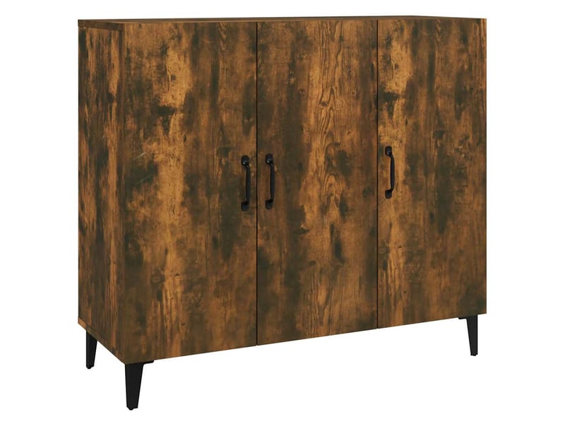  Buffet - bahut - meuble de rangement chêne fumé 90x34x80 cm bois d'ingénierie  - Conforama A