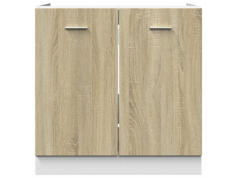 Meuble de rangement, meuble bas de cuisine chêne sonoma 80x46x81,5cm bois d'ingénierie - Conforama E