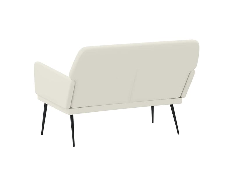 Banc chambre, banc de lit crème 108x79x79 cm velours shl27582  - Conforama E