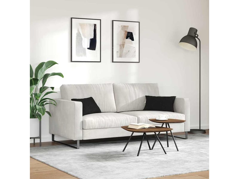 Lot de 2 coussins de canapé, coussins décoratifs tissu noir 50 x 30 cm cf58915 - Conforama D