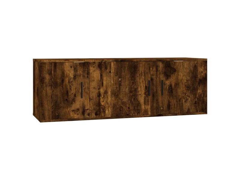  Ensemble de meubles tv 2 pcs chêne fumé bois d'ingénierie shl71875  - Conforama A