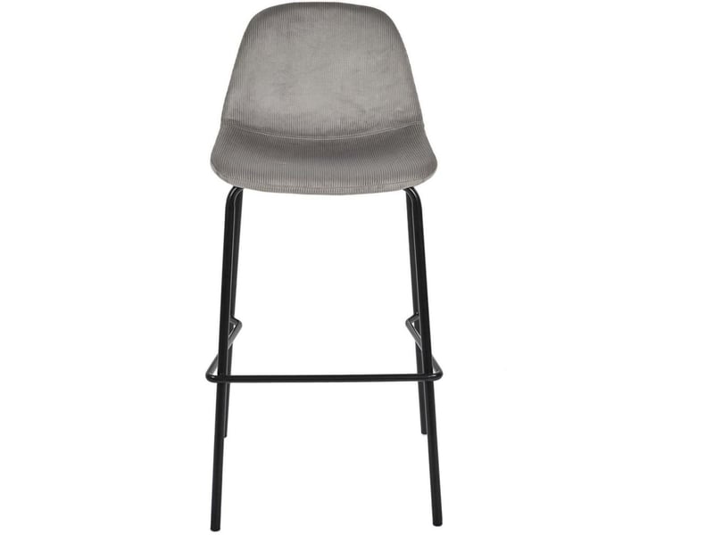 Chaise de bar en velours côtelé giulia gris (lot de 2)  - Conforama D
