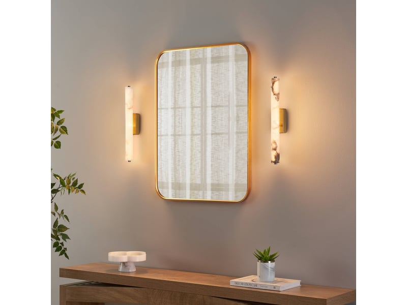  Longue applique murale dorée led en albâtre naturel - adriano Adriano - Conforama C