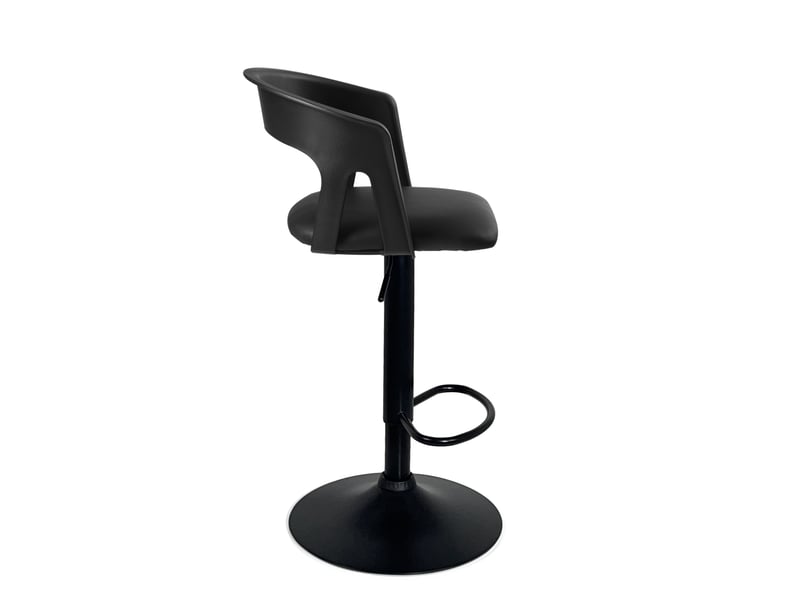  Lot de 2 tabourets de bar réglables pivotants noir intégral avec dossier ayo 311-AYO - Conforama D