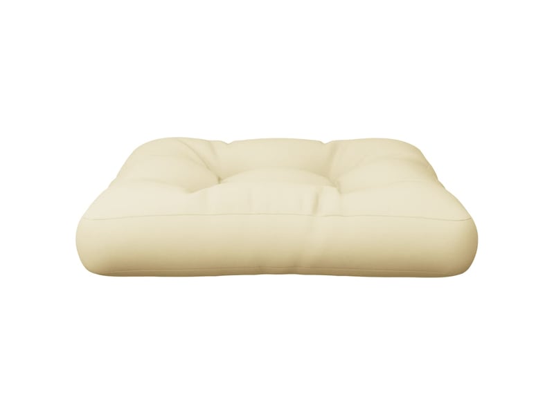  Coussin de palette, coussin de chaise, coussin de canapé crème 58x58x10 cm tissu cf55334  - Conforama D