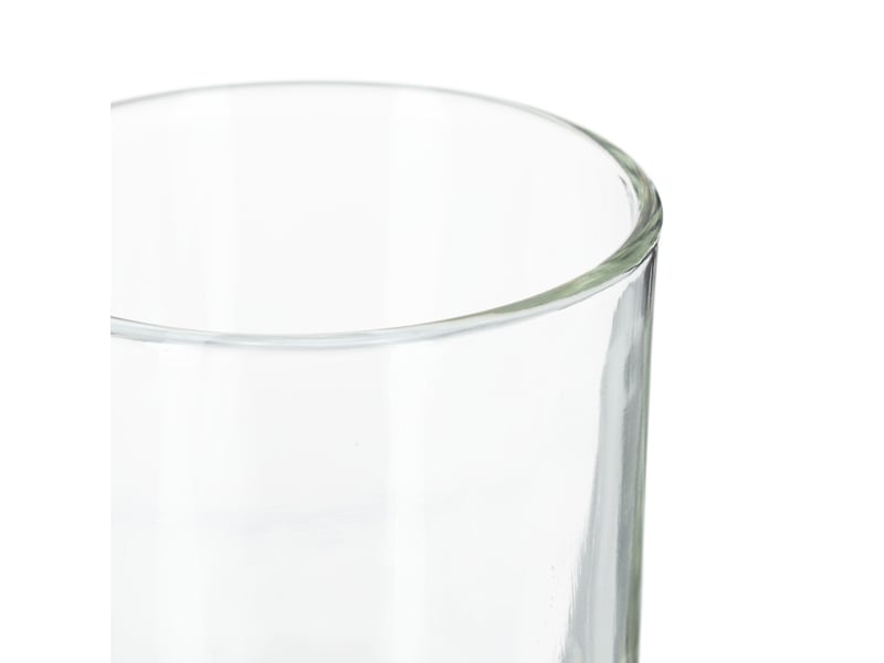  Lot de 12 photophores ronds décoratifs ambiance chaleureuse 8 x 8 cm en verre transparent 13_0011629  - Conforama D