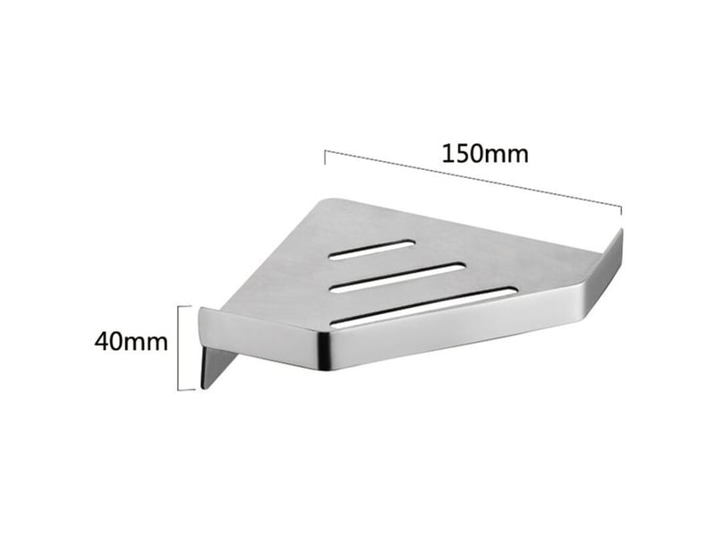  Tablette d'angle, support de salle de douche (argent)  - Conforama B