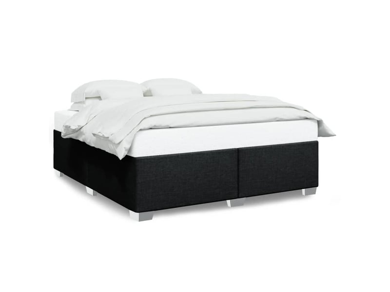  Lit double- lit adulte -  cadre de lit sans matelas noir 180x200 cm tissu  - Conforama A