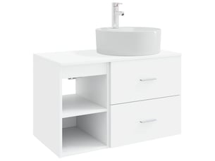 Ensemble de mobilier de salle de bain 2 pcs blanc shl973