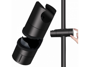 Support de douche pour tringle de douche de 18 à 25 mm, en abs solide, support de pomme de douche épais et amélioré, noir mat