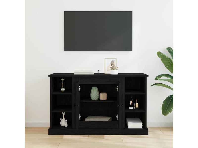 Buffet - bahut - meuble de rangement chêne noir 100 x 35,5 x 60 cm bois d'ingénierie  - Conforama D