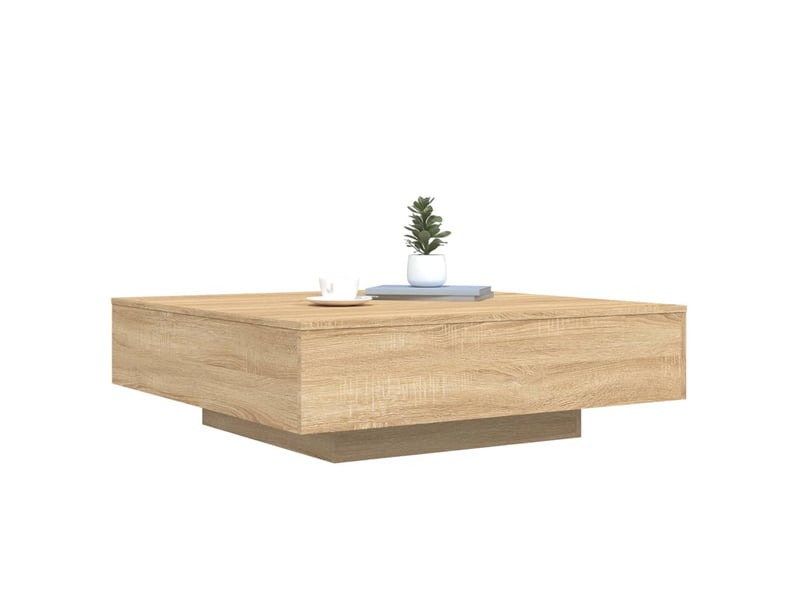  Table basse - table de salon - table à thé chêne sonoma 100x100x31 cm bois d'ingénierie  - Conforama D