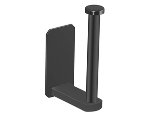 Porte-papier toilette autocollant pour cuisine ou salle de bain, sans perçage, se fixe au mur, en acier inoxydable brossé,noir