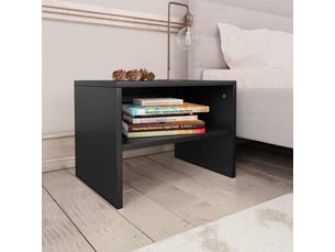 Lot de 2 tables de chevet - cabinet de chevet - table de nuit noir 40x30x30 cm bois d'ingénierie