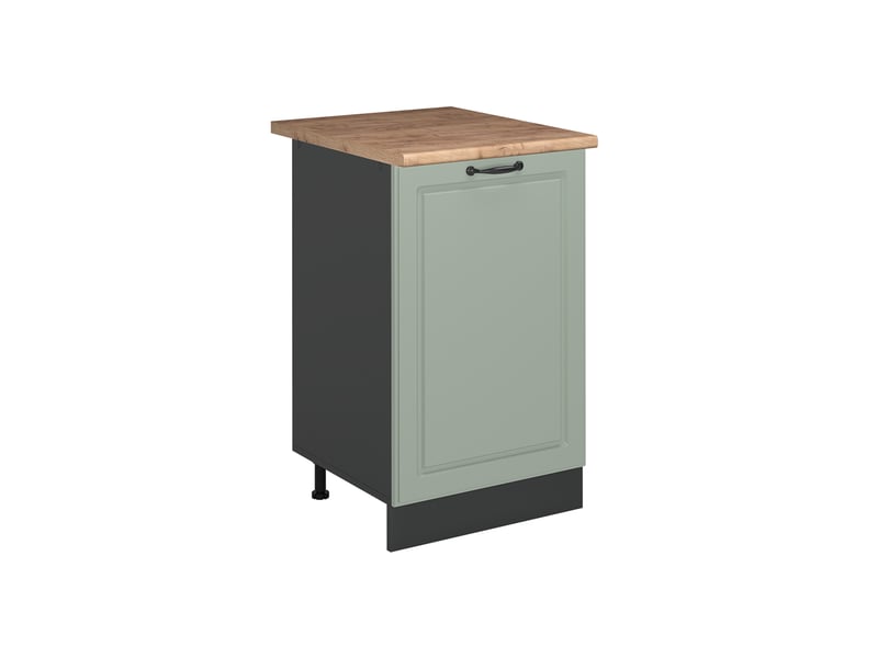 Vicco meuble bas de cuisine, mint campagneanthracite, 50cm plan de travail chêne doré  - Conforama A