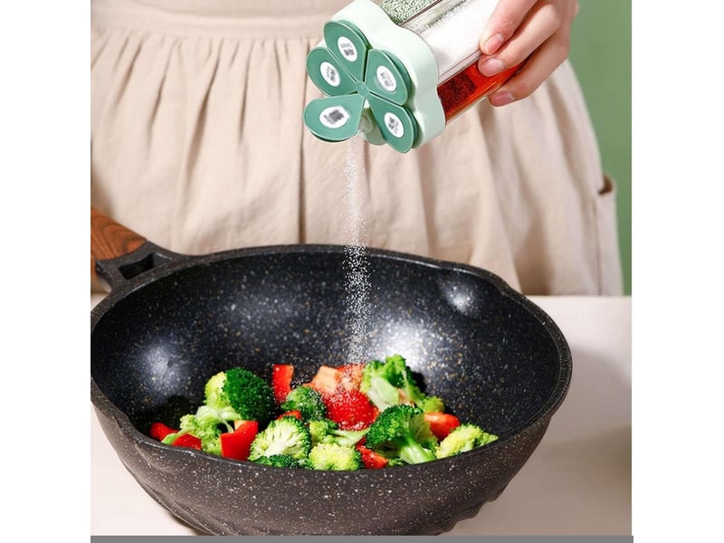  Boîte de rangement à condiments à 5 compartiments, boîte à épices - distributeur d'épices portable, récipient d'assaisonnement  - Conforama C