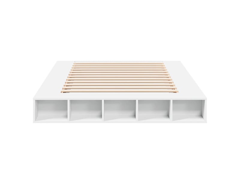  Lit double- lit adulte -  cadre de lit sans matelas blanc 150x200 cm  - Conforama C