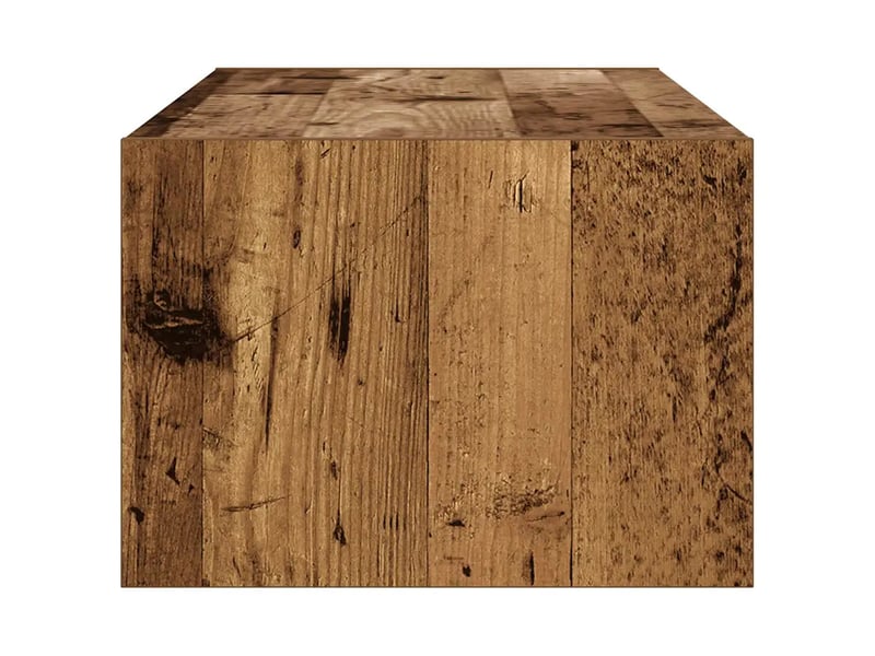  Meuble tv avec éclairage led gain de place 100 x 35,5 x 25 cm en bois d'ingénierie vieux bois 02_0051333  - Conforama D