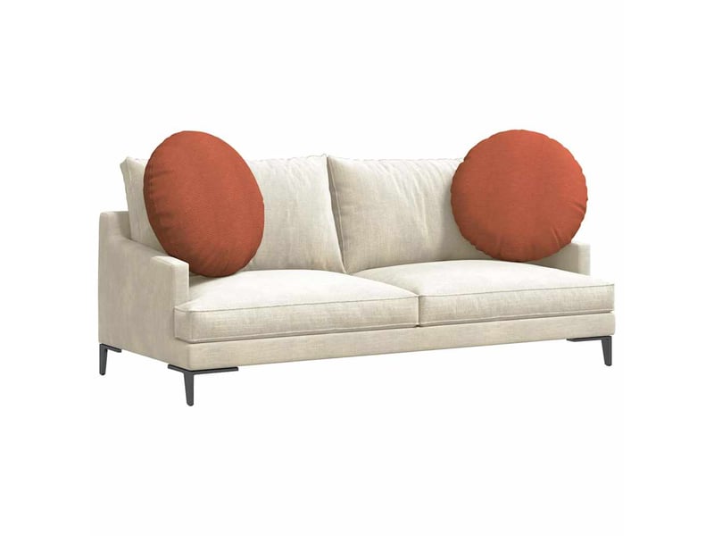  Lot de 2 coussins de siège, coussins décoratifs tissu en velours côtelé rouge orange cf59811  - Conforama C