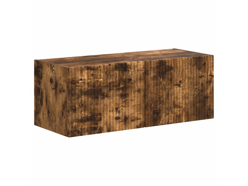  Ensemble meuble tv - banc tv - meuble de rangement 4 pcs chêne fumé bois d'ingénierie  - Conforama E