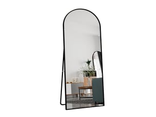 Miroir à fixer coloris noir <strong></strong> <strong></strong> - 80 cm x 80 cm