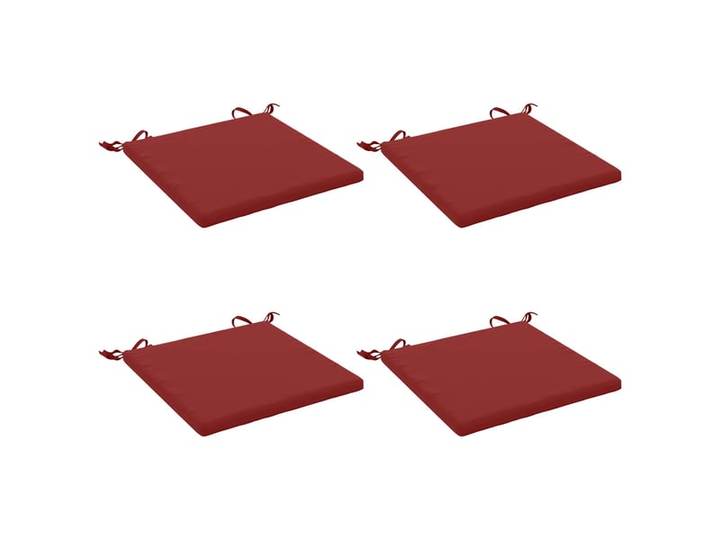 Lot de 4 coussins de siège, coussins d'assise soest 100 % polyester bordeaux cf60357 - Conforama A