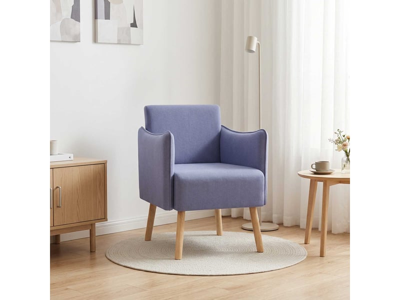  Vidaxl chaise d'appoint bleu denim tissu  - Conforama B