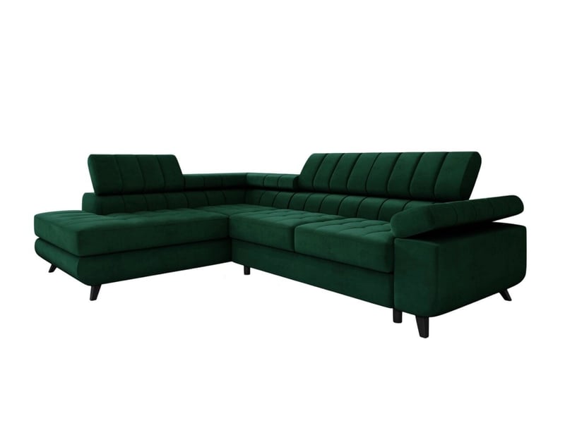  Canapé d'angle comfivo agnus, vert, fonction de couchage, 264x203x73cm  - Conforama A