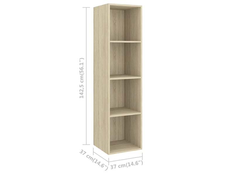  Lot de 2 meuble tv mural, meuble tv suspendu chêne sonoma bois d'ingénierie shl76945  - Conforama E