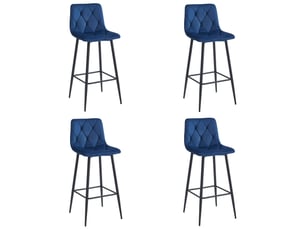 tabouret de bar  SANS MARQUE  - bleu hauteur d'assise 76 cm vendu Par 4